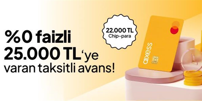 %0 Faizli 25.000 TL Taksitli Avans ve 22.000 TL'ye varan Chip-Para!