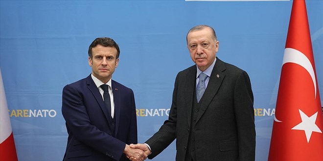 Cumhurba�kan� Erdo�an, Fransa Cumhurba�kan� Macron ile g�r��t� - Son Dakika Haber