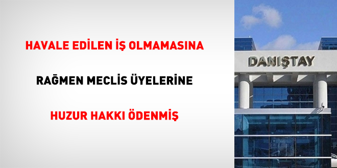 Havale edilen i� olmamas�na ra�men meclis �yelerine huzur hakk� �denmi� - Son Dakika Haber