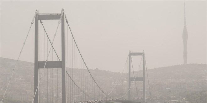 �stanbul'da '��l tozu' alarm�: 3 g�n etkili olacak