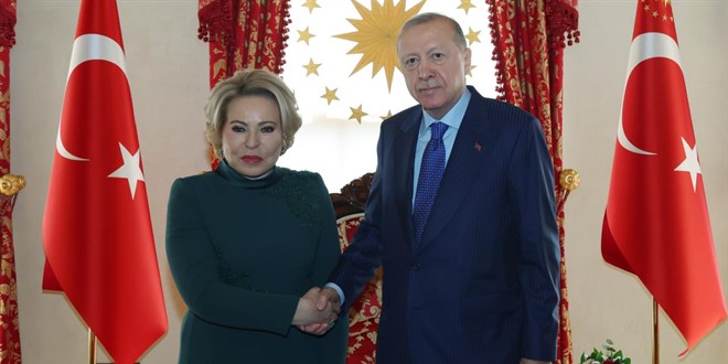 Cumhurba�kan� Erdo�an, Rusya Federasyon Konseyi Ba�kan� Matviyenko'yu kabul etti - Son Dakika Haber