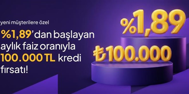 %1,89 Faizli 100.000 TL Kredi F�rsat�