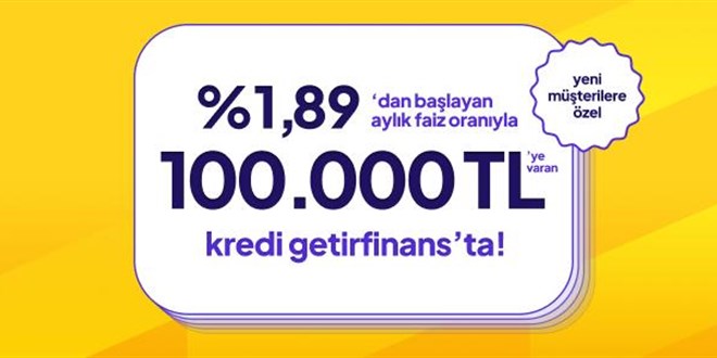 %1,89 Faizli 100.000 TL Kredi F�rsat�