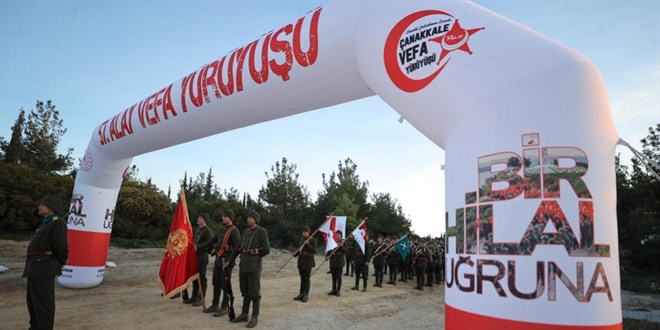Gelibolu Yar�madas�'nda 57. Alay Vefa Y�r�y��� ba�lad�