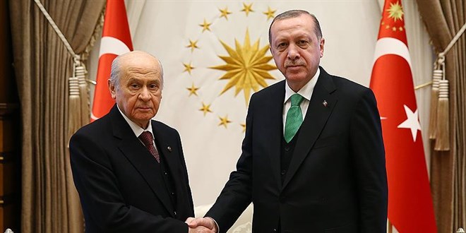 Erdo�an, MHP Genel Ba�kan� Bah�eli'yi kabul etti
