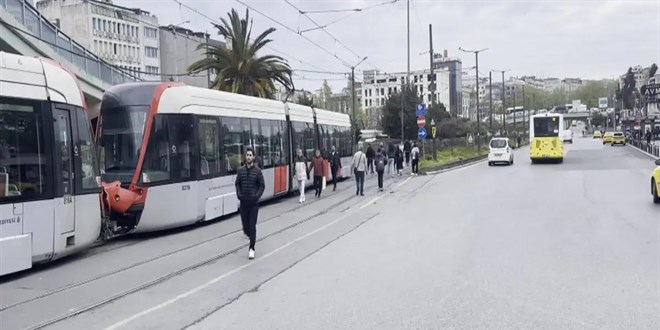Kabata�-Ba�c�lar tramvay hatt�nda ar�za - Son Dakika Haber