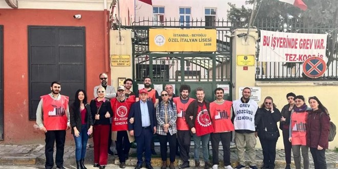 �zel �talyan Lisesi'nde grev! Mahkeme T�rk ��retmenleri hakl� buldu