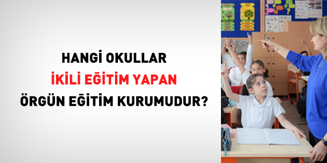 Hangi okullar ikili e�itim yapan �rg�n e�itim kurumudur?