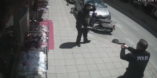 Vatanda�, polis katilini lin� etmek istedi