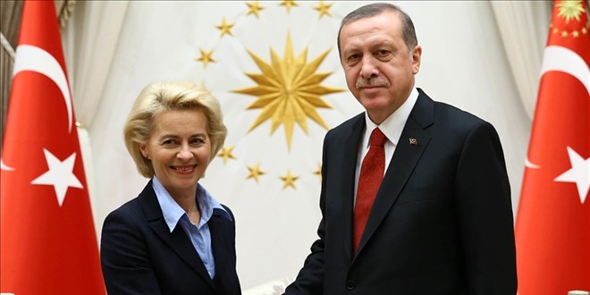 Erdo�an, AB Komisyonu Ba�kan� von der Leyen ile g�r��t� - Son Dakika Haber