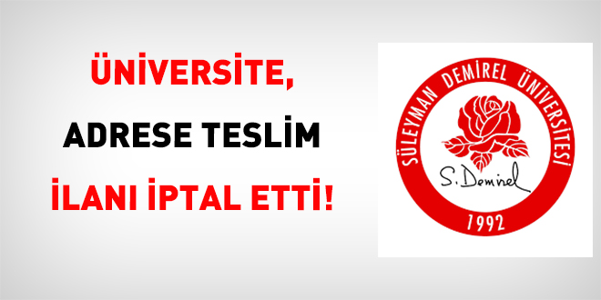 �niversite, Adrese Teslim �lan� �ptal Etti!