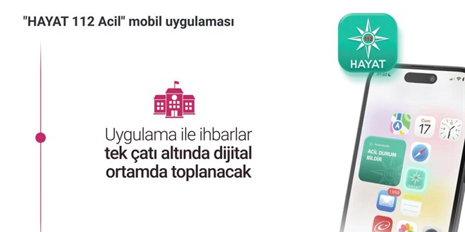 Y�zde y�z yerli 'HAYAT 112 Acil' uygulamas� kullan�mda