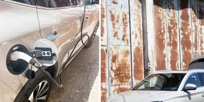 Ka�ak elektrikle �arj istasyonu kurmu�! - Son Dakika Haber