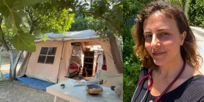 5 ayl�k kira 500 Bin TL! Eski doktor evi reddedip �ad�rda ya�amaya ba�lad�