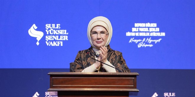 Emine Erdo�an'dan '�ule Y�ksel �enler E�itim ve Meslek At�lyeleri' program�na ili�kin payla��m