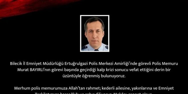 G�revi ba��nda kalbine yenildi: 29 y�ll�k polis hayat�n� kaybetti - Son Dakika Haber