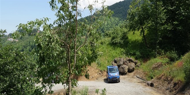 Trabzon'da a�aca �arp�p d��en �HA inceleniyor
