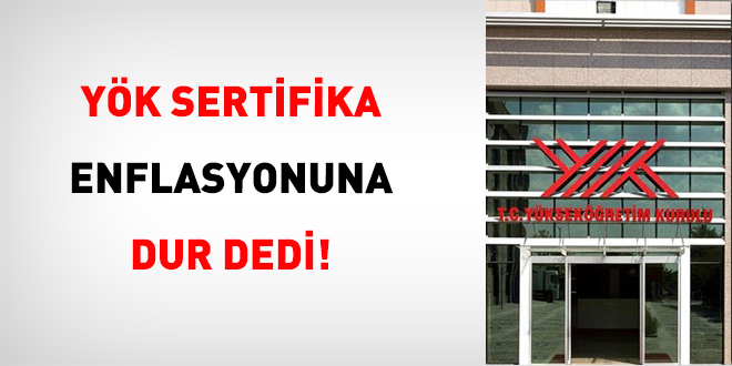 Y�K Sertifika Enflasyonuna Dur Dedi!