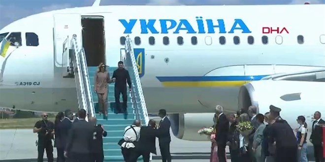 Ukrayna Devlet Ba�kan� Zelenskiy Ankara'ya geldi