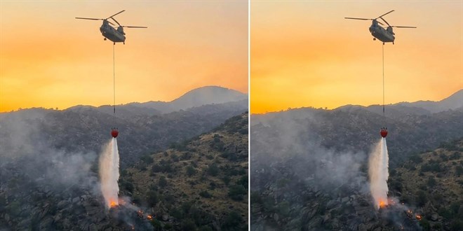T�rkiye'nin en b�y�k yang�n s�nd�rme helikopteri sahaya indi - Son Dakika Haber