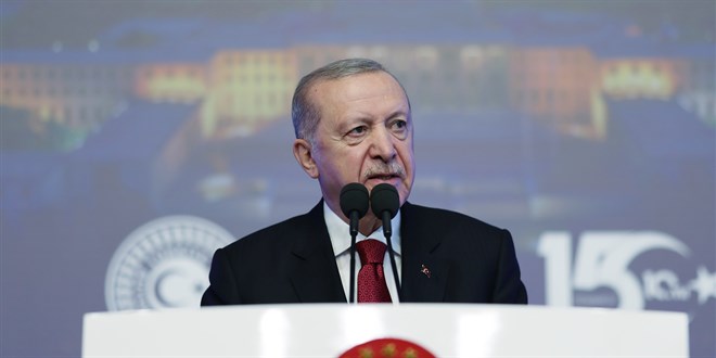 Erdo�an: FET�'c�lerin engellemeye �al��t��� T�rkiye Y�zy�l�'n�n in�as� ba�lad�