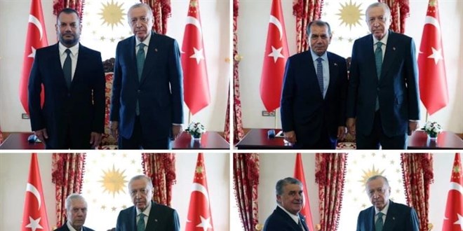 Cumhurba�kan� Erdo�an, 4 b�y�k kul�b�n ba�kanlar�n� kabul etti - Son Dakika Haber