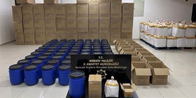 Mersin'de uyu�turucu operasyonu: 1 ton 250 kilo ham madde ele ge�irildi - Son Dakika Haber
