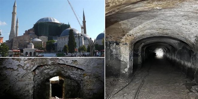 Bakan Ersoy duyurdu: Ayasofya'n�n yer alt� dehlizleri ziyarete a��labilir