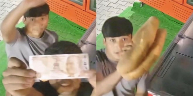 Market kapal�yd�, ekmek al�p paras�n� dolaba b�rakt�lar