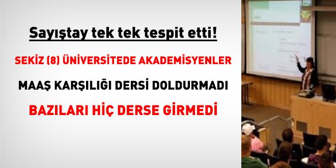 8 �niversitede hocalar maa� kar��l��� dersi dolduramad�, baz�lar� hi� derse girmedi - Son Dakika Haber