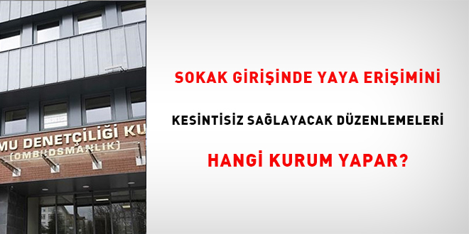 Sokak giri�inde yaya eri�imini kesintisiz sa�layacak kal�c� fiziki ve teknik d�zenlemeleri hangi kurum yapar?