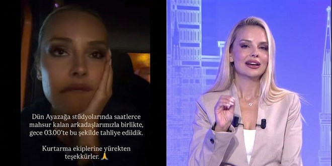 �nl� spor spikeri Deniz Satar, �stanbul'daki selde mahsur kald� - Son Dakika Haber