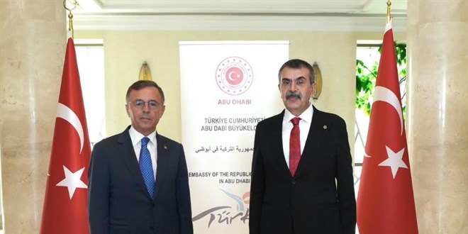 Milli E�itim Bakan� Tekin, T�rkiye'nin Abu Dabi B�y�kel�ili�i'ni ziyaret etti - Son Dakika Haber