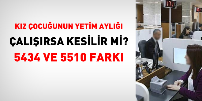 K�z �ocuk yetim ayl��� �al���rsa kesilir mi? 5434 ve 5510 - Son Dakika Haber