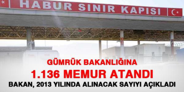 Gümrük Bakanlığı'na 1.396 memurun ataması yapıldı