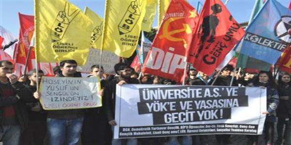 Öğrencilerden YÖK eylemi