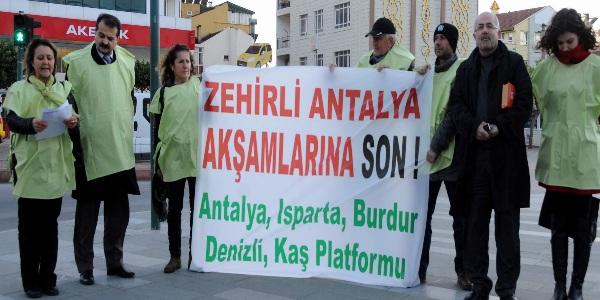Hava kirliliğine karşı yoğurtlu eylem