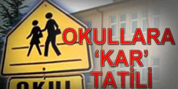 Karaman'�n 4 il�esinde okullara kar tatili