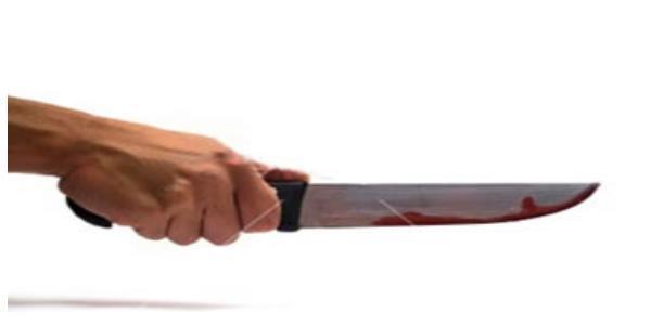 Aranan zanlı polisi bıçakladı