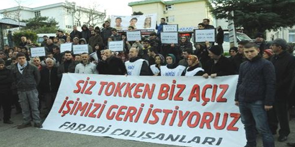 KTÜ'de işten çıkartılanların eylemi sürüyor