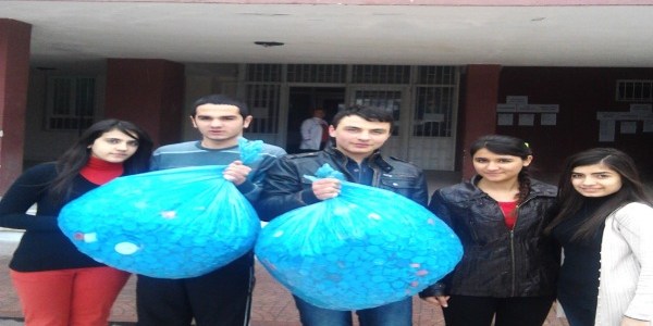 Ticaret meslek öğrencileri mavi kapak seferberliği