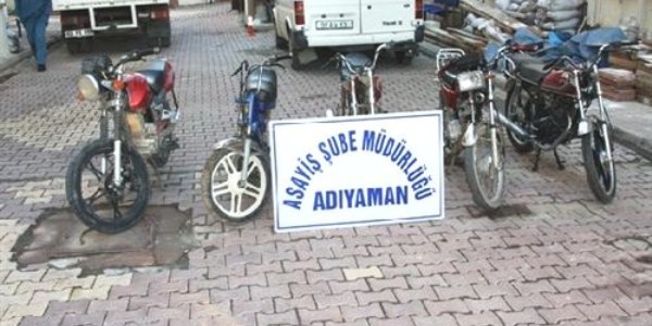 Ad�yaman'da 5 �al�nt� motosiklet bulundu