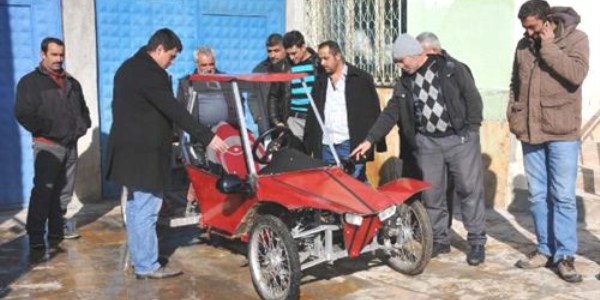 Hurda par�alarla otomobil yapt�