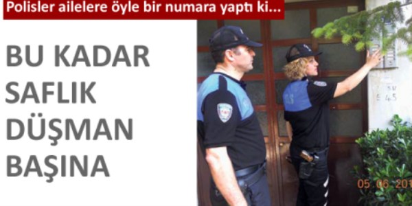 Polisin bu numarasını herkes yuttu