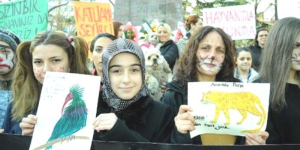 Trabzonlu hayvan severlerden protesto