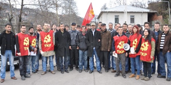 Ta�eron maden i��ileri i� b�rakma eylemi ba�latt�