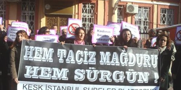 KESK �yelerinden milli e�itim m�d�rl��� �n�nde eylem