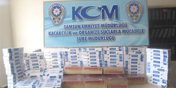 Samsun'da bin 250 paket ka�ak sigara ele ge�ti