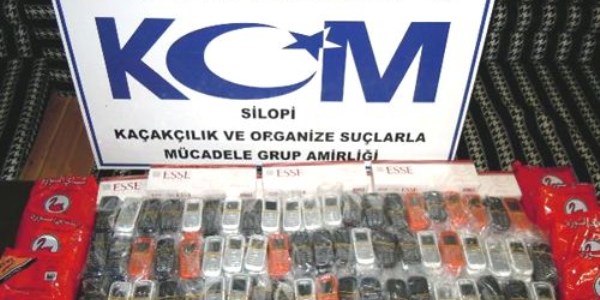 ��rnak'ta eroin ve ka�ak telefon operasyonlar�