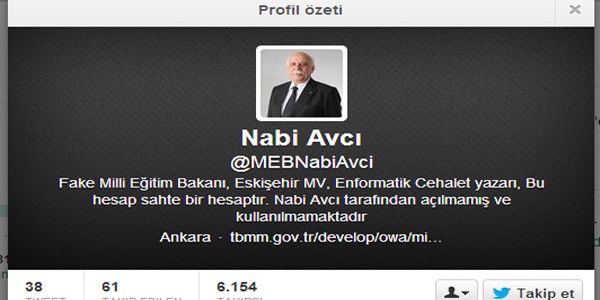Twitter'da Nabi Avcı tuzağı
